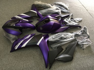 2015-2018 Yamaha YZF R3/R25 Motorcycle Fairings - White Purple Matte Black UK Manufacturers