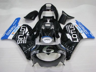1995-1997 Aprilia RS250 Motorcycle Fairings - Glossy Black White Blue Lotus UK Manufacturers