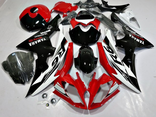 2008-2016 Yamaha YZF 600 R6 Motorcycle Fairings - White Red Glossy Black Motul Michelin UK Manufacturers