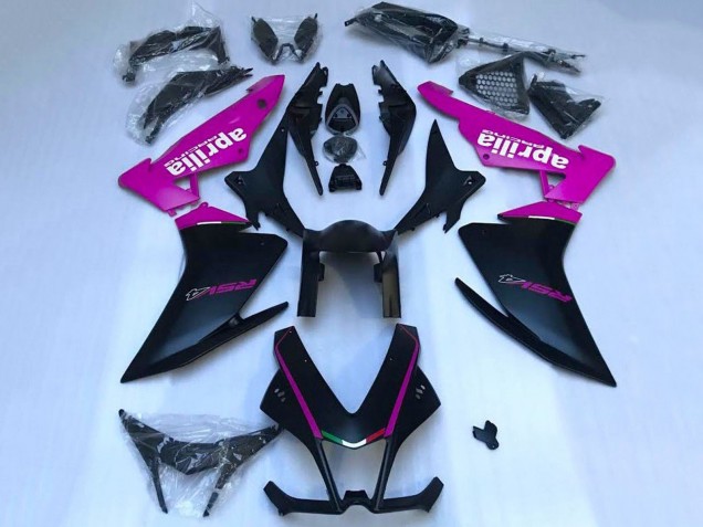 2009-2015 Aprilia RSV4 1000 Motorcycle Fairings - Matte Black Pink UK Manufacturers