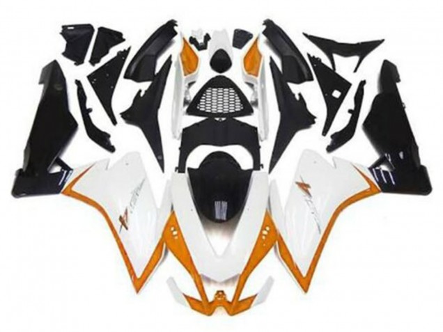 2009-2015 Aprilia RSV4 1000 Motorcycle Fairings - White Orange Black UK Manufacturers