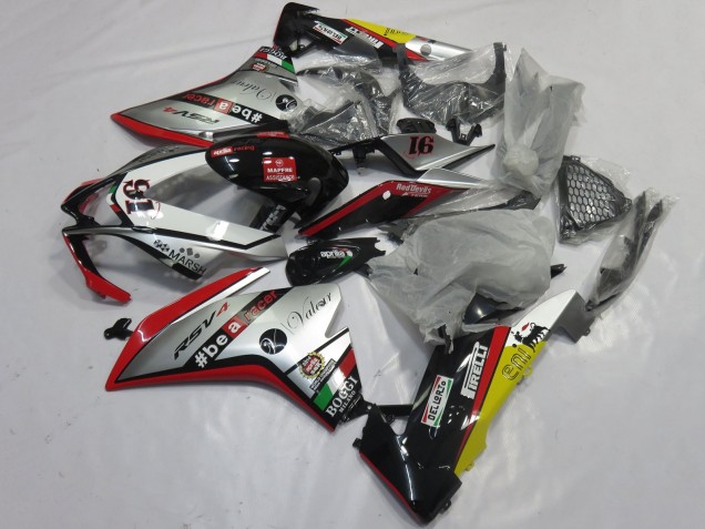 2009-2015 Aprilia RSV4 1000 Motorcycle Fairings - Silver Red Black Yellow UK Manufacturers