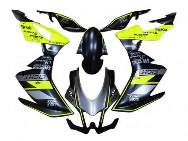 2016-2020 Aprilia RSV4 1000 Motorcycle Fairings - Matte Black Grey Yellow UK Manufacturers