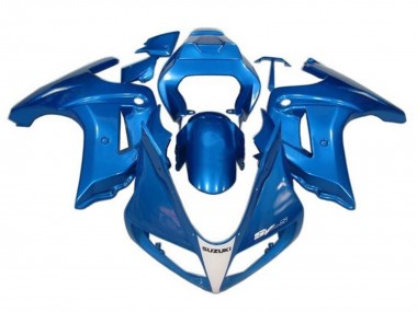 2003-2013 Suzuki SV650 Motorcycle Fairings - Blue White UK Manufacturers