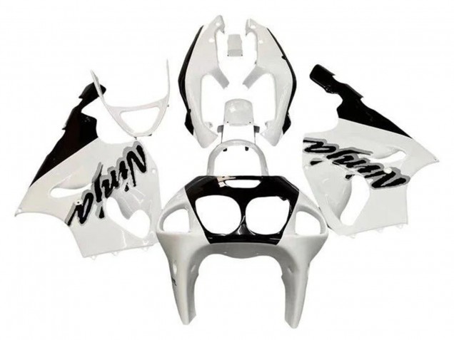 1996-2003 Kawasaki ZX7R Motorcycle Fairings - White Black UK Manufacturers