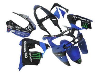 2000-2001 Kawasaki ZX9R Motorcycle Fairings - Blue Black Green Monster UK Manufacturers