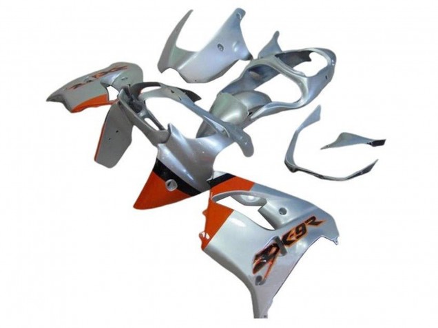 2002-2003 Kawasaki ZX9R Motorcycle Fairings - Silver Orange Black UK Manufacturers
