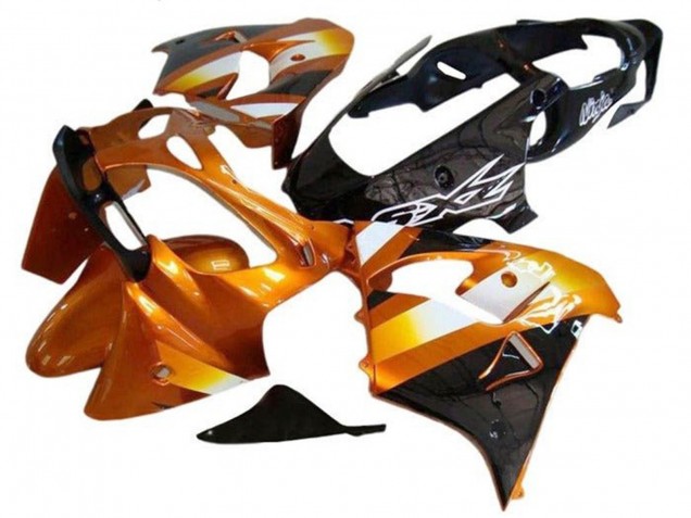 2002-2003 Kawasaki ZX9R Motorcycle Fairings - Orange Black White UK Manufacturers