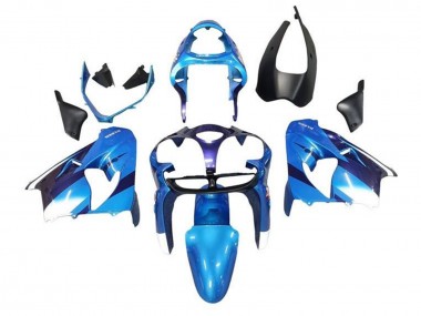 2002-2003 Kawasaki ZX9R Motorcycle Fairings - Blue White Black UK Manufacturers