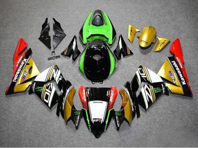 2004-2005 Kawasaki ZX10R Motorcycle Fairings - Gold Black Green White Red UK Manufacturers