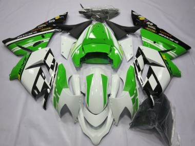 2004-2005 Kawasaki ZX10R Motorcycle Fairings - White Green UK Manufacturers
