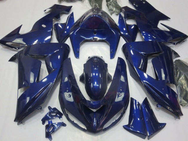 2006-2007 Kawasaki ZX10R Motorcycle Fairing - Dark Blue UK Manufacturers