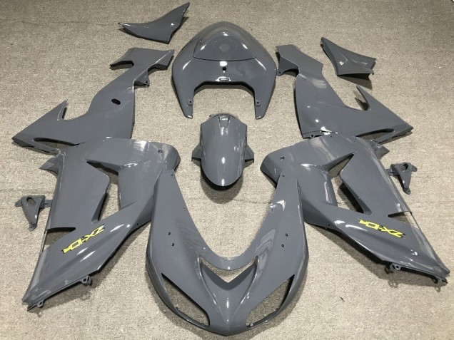2006-2007 Kawasaki ZX10R Motorcycle Fairings - Nardo Grey Yellow UK Manufacturers