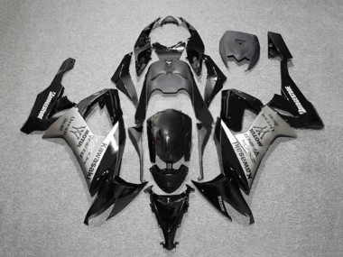 2008-2010 Kawasaki ZX10R Motorcycle Fairings - Glossy Black Grey Bridgestone Motul UK Manufacturers