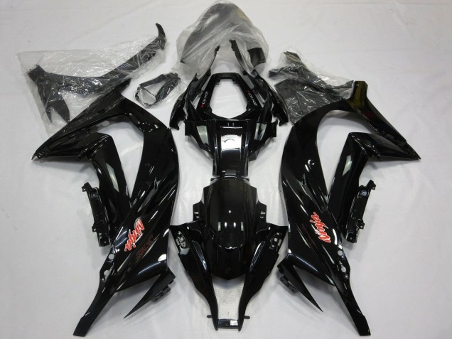 2011-2015 Kawasaki ZX10R Motorcycle Fairings - Glossy Black Red UK Manufacturers