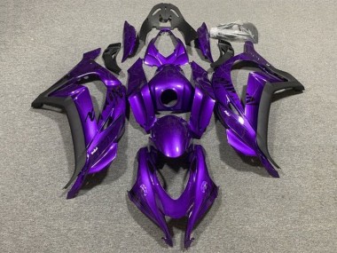 2011-2015 Kawasaki ZX10R Motorcycle Fairings - Purple Matte Black UK Manufacturers