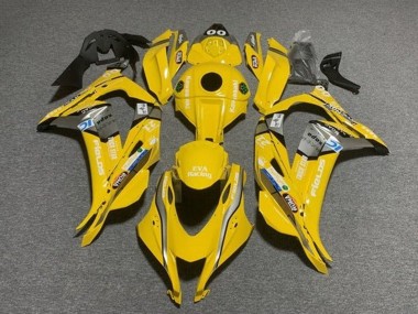 2016-2020 Kawasaki ZX10R Motorcycle Fairings - Yellow Blue White Trick Star Eva Racing UK Manufacturers