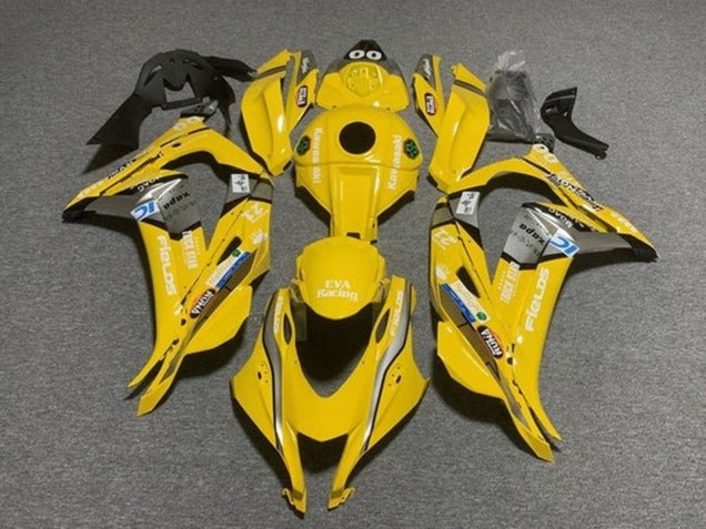 2016-2020 Kawasaki ZX10R Motorcycle Fairings - Yellow Blue White Trick Star Eva Racing UK Manufacturers