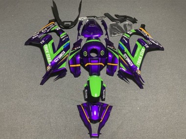 2016-2020 Kawasaki ZX10R Motorcycle Fairings - Purple Green Trick Star Kobelco UK Manufacturers