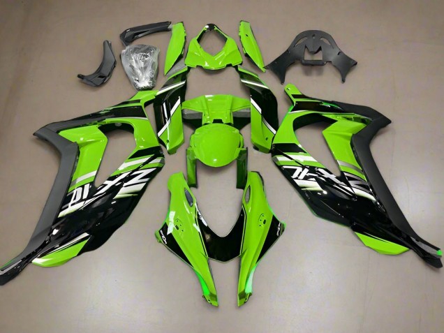 2016-2020 Kawasaki ZX10R Motorcycle Fairings - Green Glossy Black UK Manufacturers