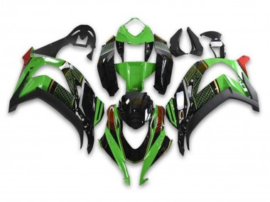 2016-2020 Kawasaki ZX10R Motorcycle Fairings - Green Glossy Black Red Honeycomb UK Manufacturers