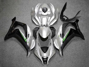 2016-2020 Kawasaki ZX10R Motorcycle Fairings - Silver Green Black UK Manufacturers