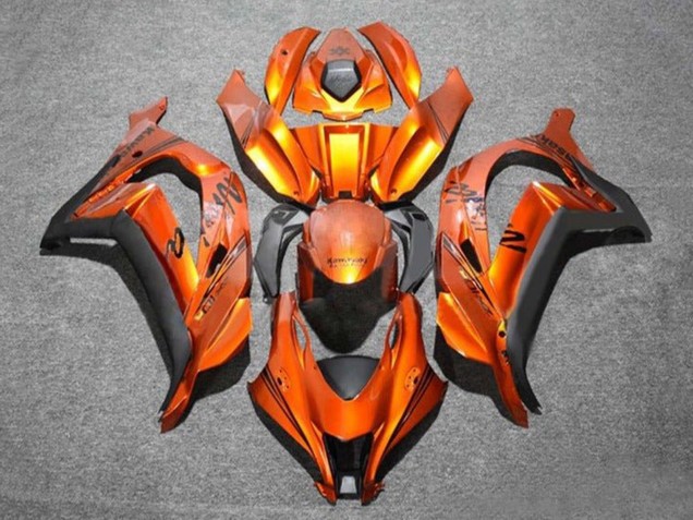 2016-2020 Kawasaki ZX10R Motorcycle Fairings - Orange Black UK Manufacturers