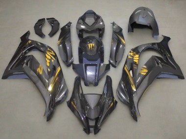 2016-2020 Kawasaki ZX10R Motorcycle Fairings - Faux Carbon Fiber Gold UK Manufacturers