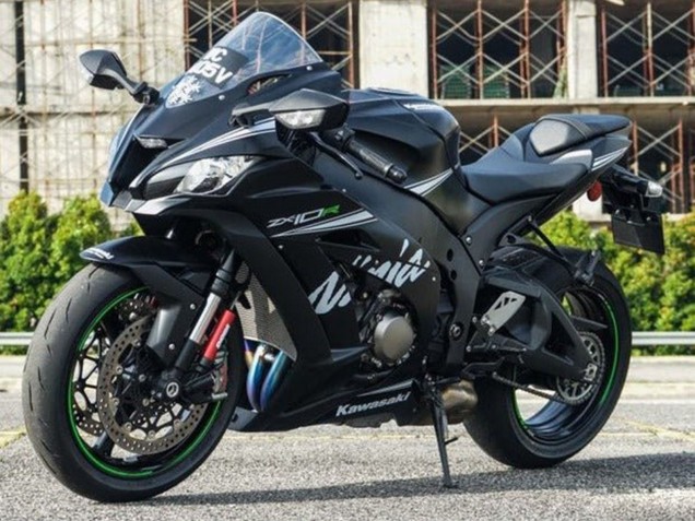 2016-2020 Kawasaki ZX10R Motorcycle Fairings - Matte Black White Green UK Manufacturers