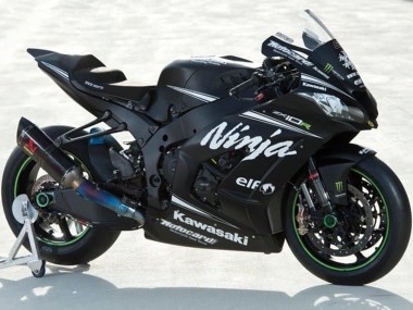 2016-2020 Kawasaki ZX10R Motorcycle Fairings - Matte Black White Elf Ninja UK Manufacturers