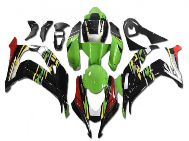 2016-2020 Kawasaki ZX10R Motorcycle Fairings - Green Red Yellow Black UK Manufacturers