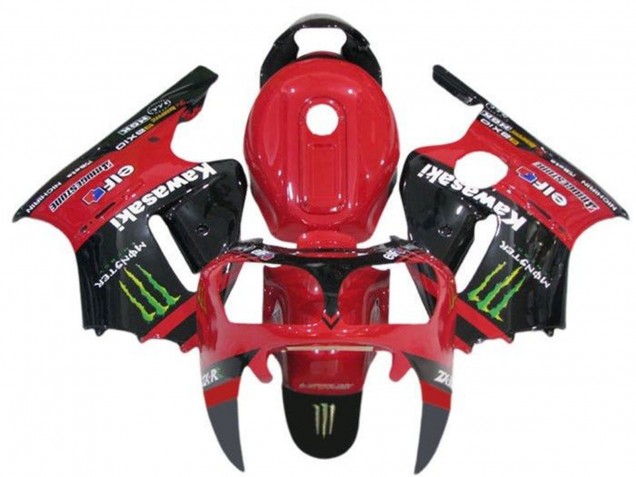 2000-2001 Kawasaki ZX12R Motorcycle Fairings - Red Black Green Monster UK Manufacturers
