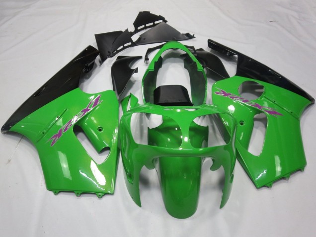 2000-2001 Kawasaki ZX12R Motorcycle Fairings - Green Black Purple UK Manufacturers