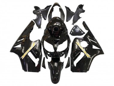 2002-2006 Kawasaki ZX12R Motorcycle Fairing - Glossy Black Gold UK Manufacturers