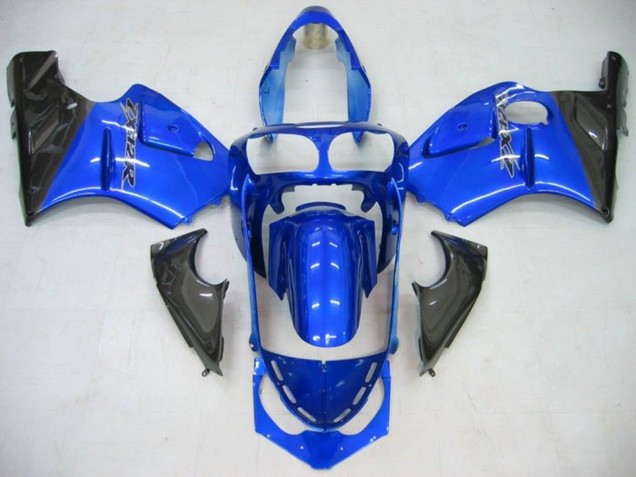 2002-2006 Kawasaki ZX12R Motorcycle Fairing - Blue Glossy Black UK Manufacturers
