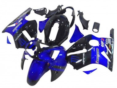 2002-2006 Kawasaki ZX12R Motorcycle Fairings - Blue Glossy Black Elf Bridgestone Monster UK Manufacturers