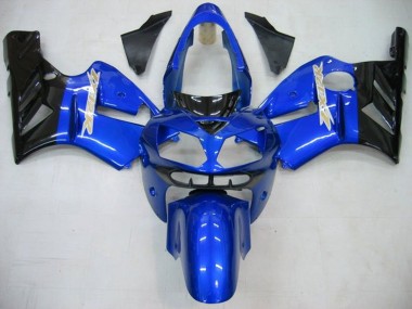 2002-2006 Kawasaki ZX12R Motorcycle Fairings - Blue Glossy Black UK Manufacturers