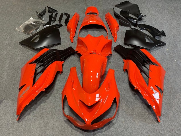 2006-2011 Kawasaki ZX14R ZZR1400 Motorcycle Fairings - Red Matte Black UK Manufacturers