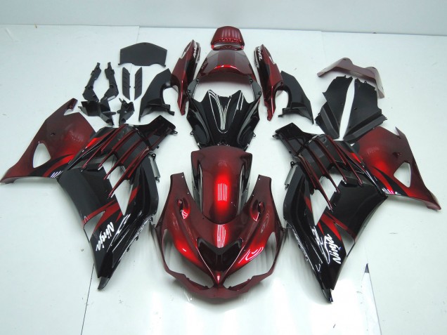 2012-2024 Kawasaki ZX14R ZZR1400 Motorcycle Fairing - Red Glossy Black White Ninja UK Manufacturers
