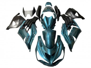 2012-2024 Kawasaki ZX14R ZZR1400 Motorcycle Fairings - Metallic Teal Blue UK Manufacturers