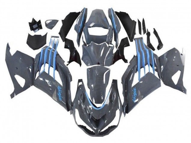2012-2024 Kawasaki ZX14R ZZR1400 Motorcycle Fairings - Nardo Grey Blue UK Manufacturers