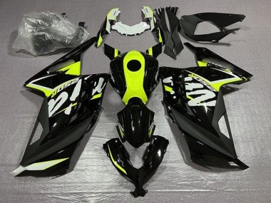 2013-2024 Kawasaki EX300 Motorcycle Fairings - Glossy Black Neon Yellow White UK Manufacturers