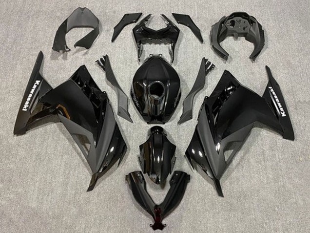2013-2024 Kawasaki EX300 Motorcycle Fairings - Glossy Black Matte Black UK Manufacturers