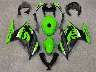 2013-2024 Kawasaki EX300 Motorcycle Fairings - Green White Black UK Manufacturers