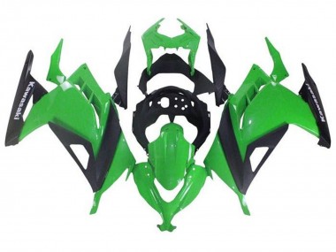 2013-2024 Kawasaki EX300 Motorcycle Fairings - Green Black UK Manufacturers