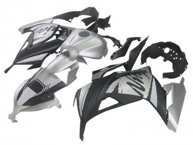 2013-2024 Kawasaki EX300 Motorcycle Fairings - Silver Black UK Manufacturers