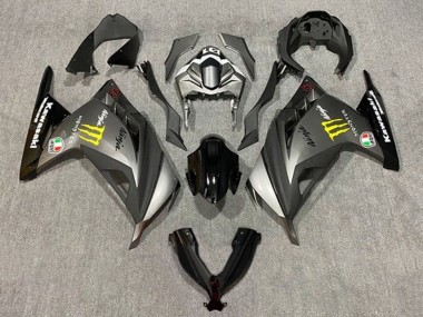 2013-2024 Kawasaki EX300 Motorcycle Fairings - Matte Grey Black Yellow Monster UK Manufacturers