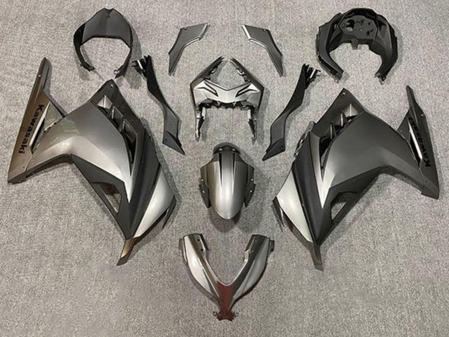 2013-2024 Kawasaki EX300 Motorcycle Fairings - Silver Matte Black UK Manufacturers
