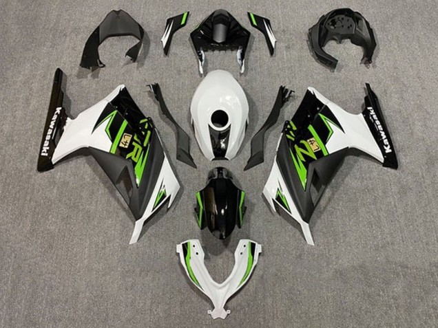 2013-2024 Kawasaki EX300 Motorcycle Fairings - White Green Black UK Manufacturers