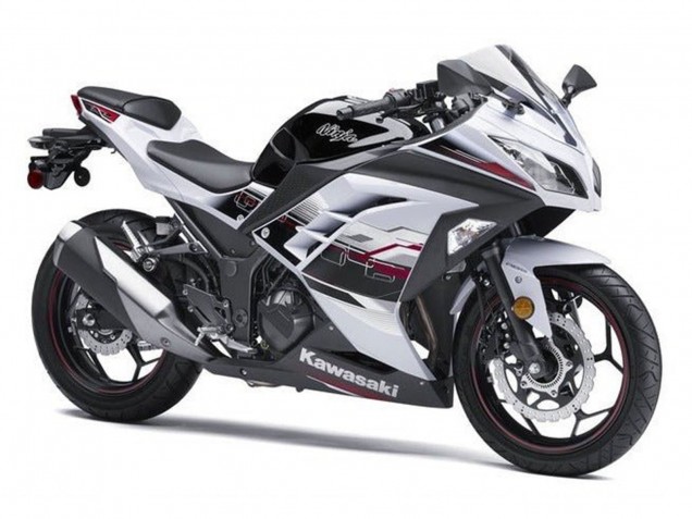 2013-2024 Kawasaki EX300 Motorcycle Fairings - White Black Red Accents UK Manufacturers